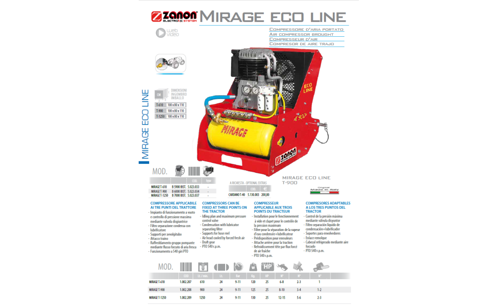 Zanon compressore per trattore mirage t.900 + 2 abbacchiatori Gebraucht - 4