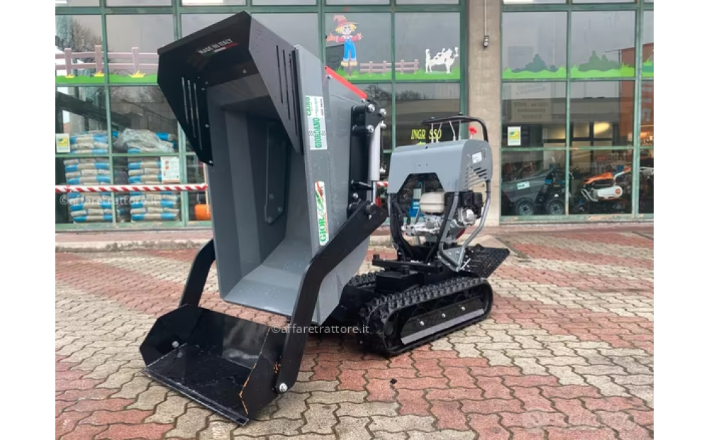 GIOR 600 Motocarriola Cingolata Cassone Dumper con Pala Autocaricante - Ribaltamento Idraulico - Totalmente Idrostatica Nuovo - 2