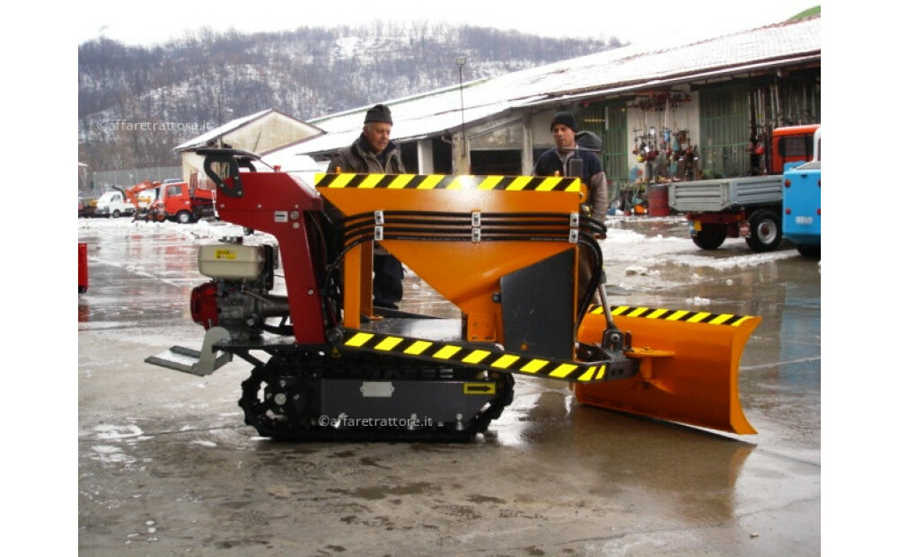 GIOR 600 Motocarriola Cingolata con Spargisale Idraulico e Lama Dozer Sgombra Nuovo - 4