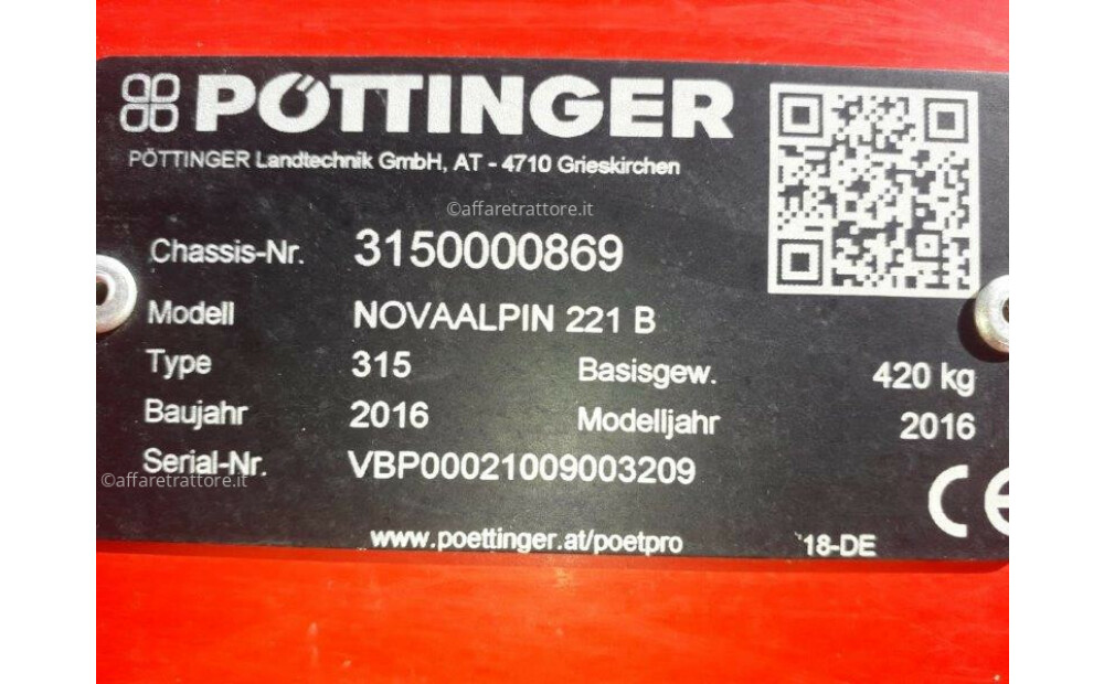 Pöttinger Frontmäher NOVALPIN 2210 B - 2