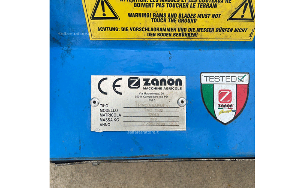 Trinciasarmenti Zanon TMO 1500 Usata - 2