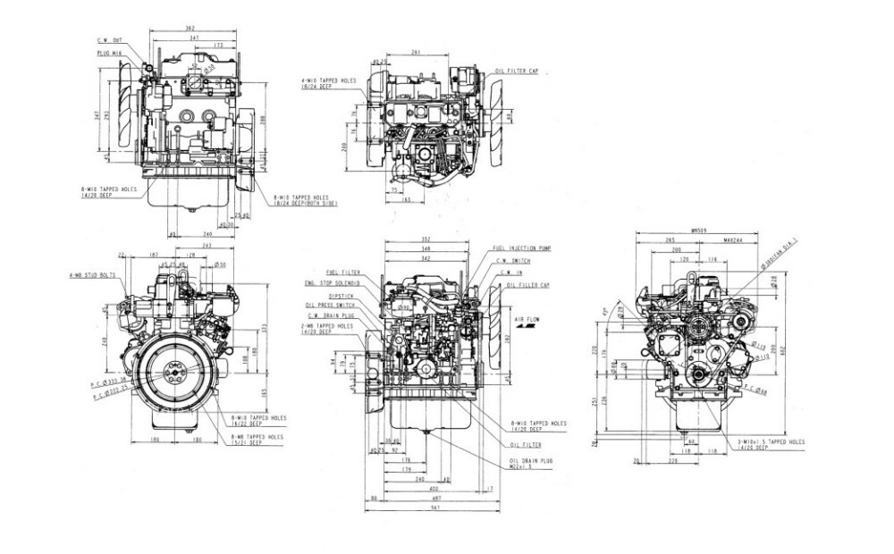 Yanmar 3CE1-BDZP5 MOTOR Neu - 5