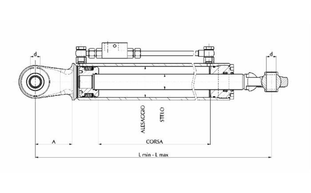 TERZO PUNTO IDRAULICO PER FIAT 640 + KIT TUBI IDRAULICI FAST - 2