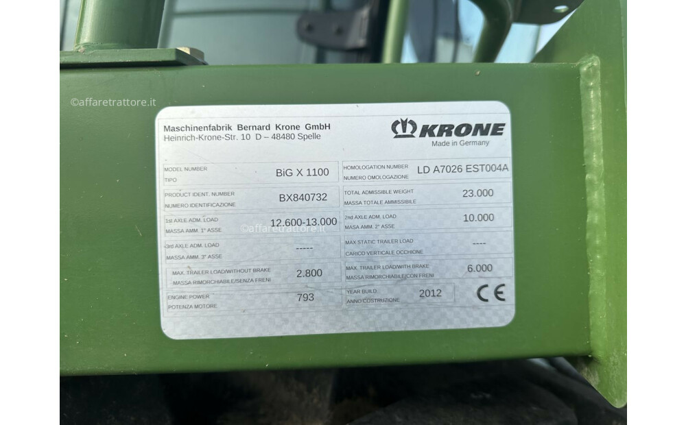 Krone BIG X 1100 Gebraucht - 11