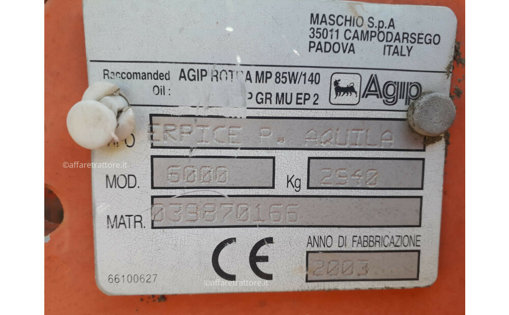 Erpice rotante Maschio AQUILA 6000 Usato - 2